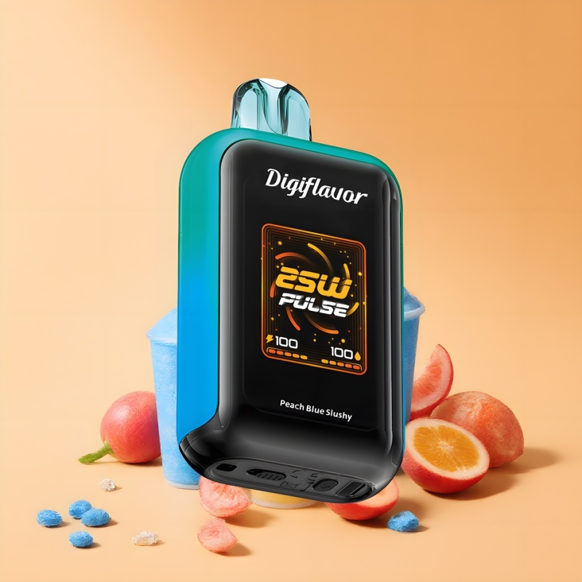Digiflavor SKY 25K Puffs magyar nagykereskedés Őszibarack Kék Slushy Dual Mesh Coil