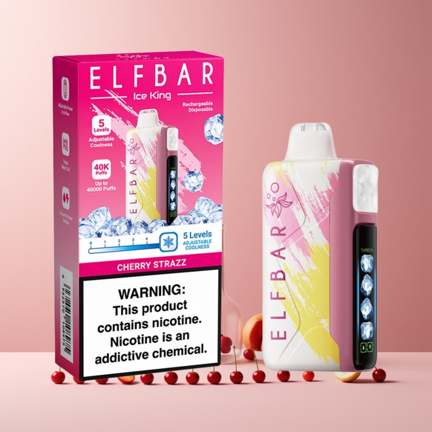 Elf Bar Ice King 40000 Puff magyar nagykereskedés Cseresznye Strazz 5% Nikotin