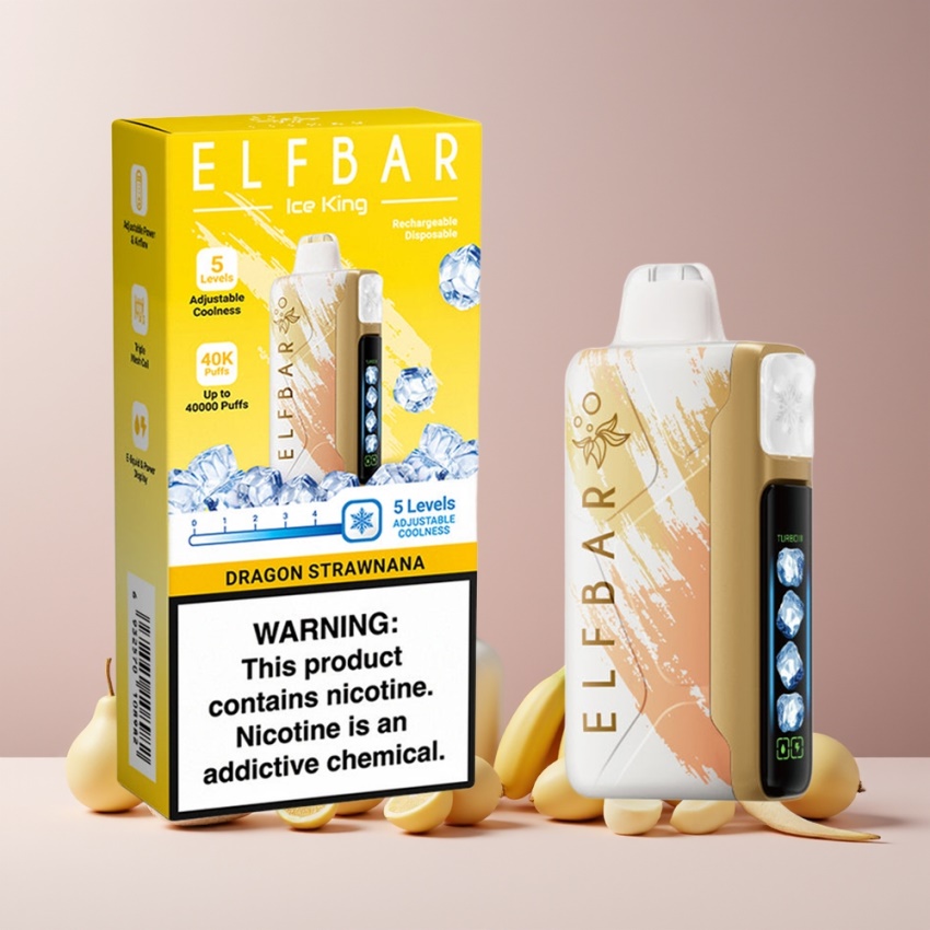 Elf Bar Ice King 40000 Puff magyar nagykereskedés Állítható Hűtésű Sárkány Eperbanán