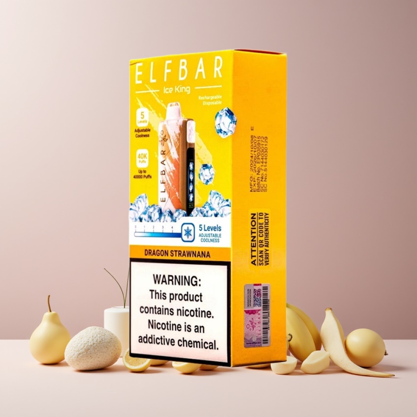 Elf Bar Ice King 40000 Puff magyar nagykereskedés Állítható Hűtésű Sárkány Eperbanán