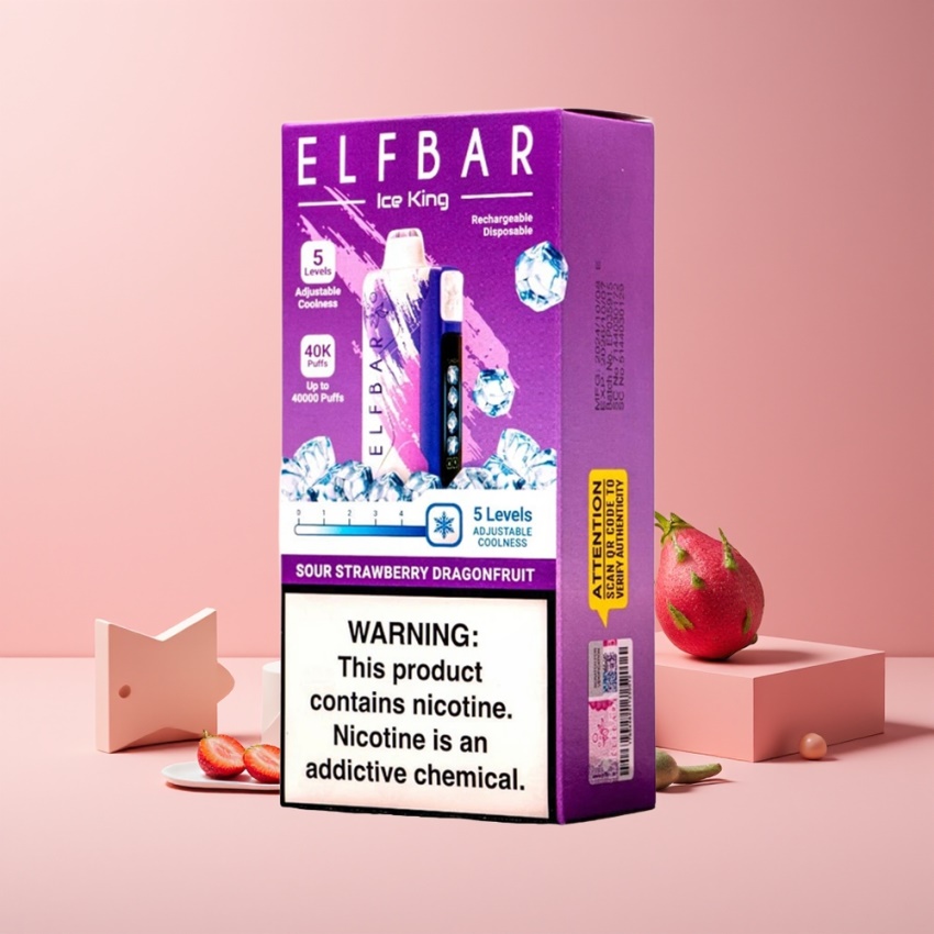 Elf Bar Ice King 40000 Puffs magyar nagykereskedés 5% Nikotin Sós Eper Pítaya