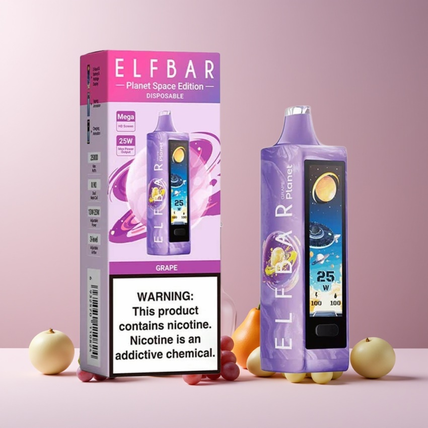 Elf Bar Planet 25000 Puffs Mesh magyar nagykereskedés Szőlő Eldobható E-cigaretta