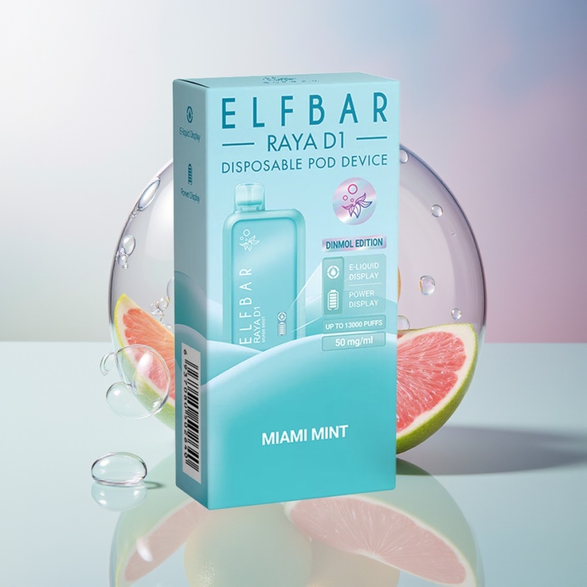 Elf Bar Raya D1 13000 Puff magyar nagykereskedés Miami Menta Típus-C