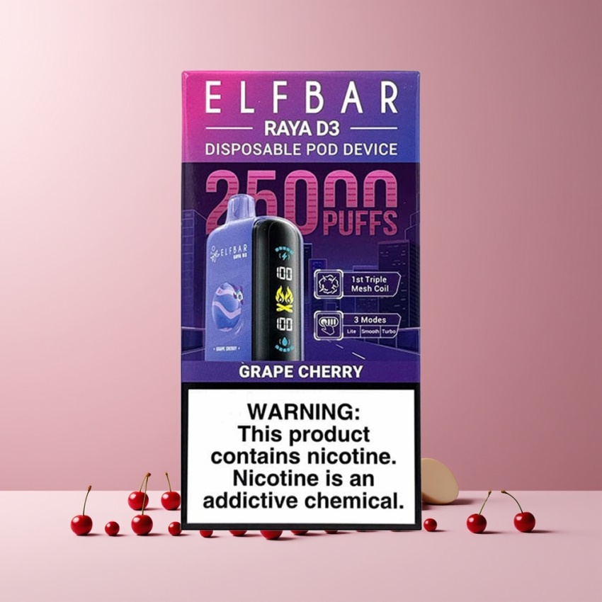 ELF BAR RAYA D3 25000 Puff magyar nagykereskedés 23ml Szőlő-Cseresznye