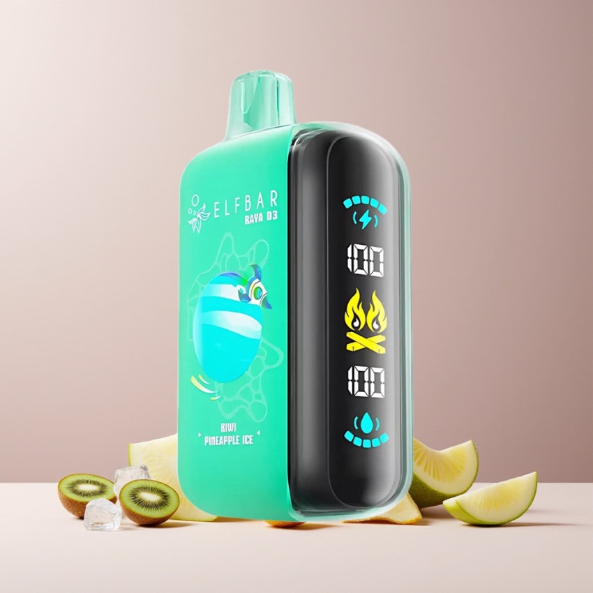 ELF BAR RAYA D3 25000 Puffs Eldobható Vape Kivi Ananász Jég (23ml, 850mAh) magyar nagykereskedés