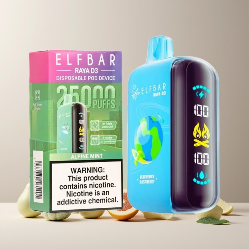 ELF BAR RAYA D3 25000 Puffs magyar nagykereskedés Alpesi Menta 23ml