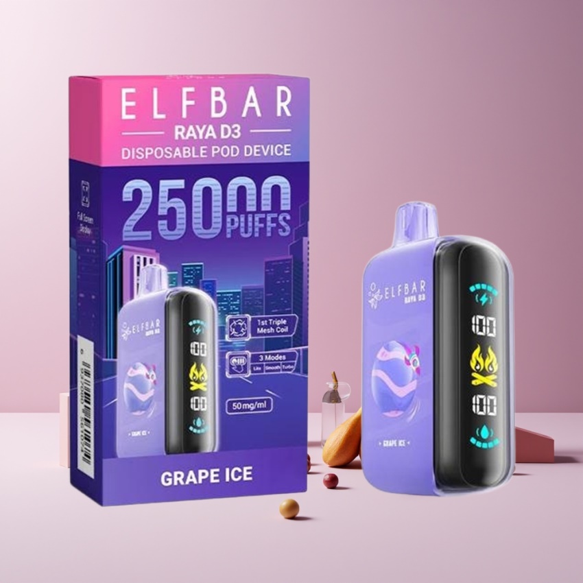 ELF BAR RAYA D3 25000 Puffs magyar nagykereskedés Szőlőjég