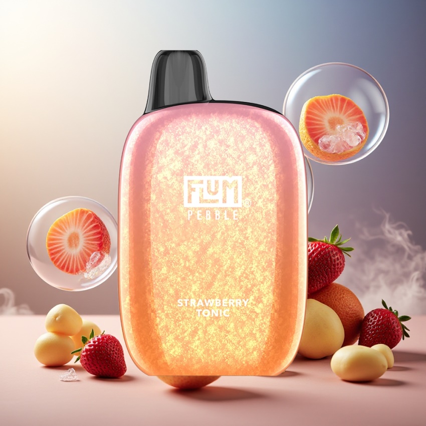 FLUM Pebble 6000 magyar nagykereskedés Eper Tonik (10ml, Mesh Coil)