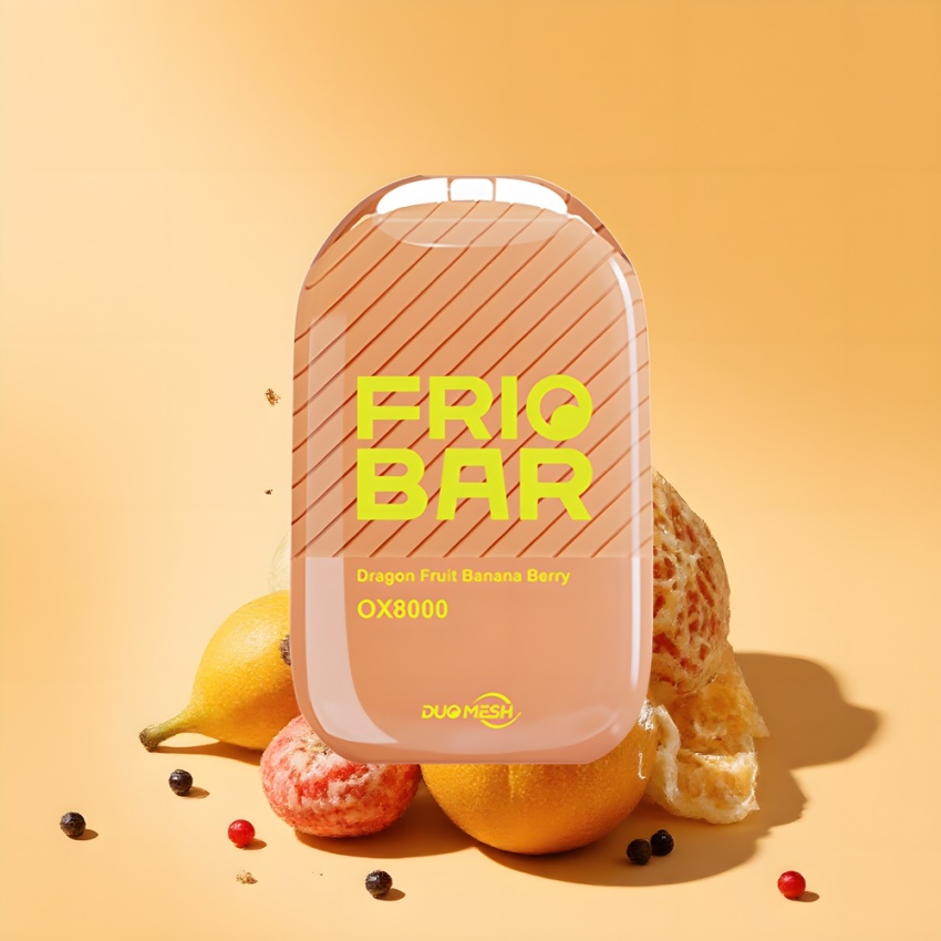 FRIOBAR OX8000 Eldobható Vape Sárkánygyümölcs Banán Bogyó magyar nagykereskedés