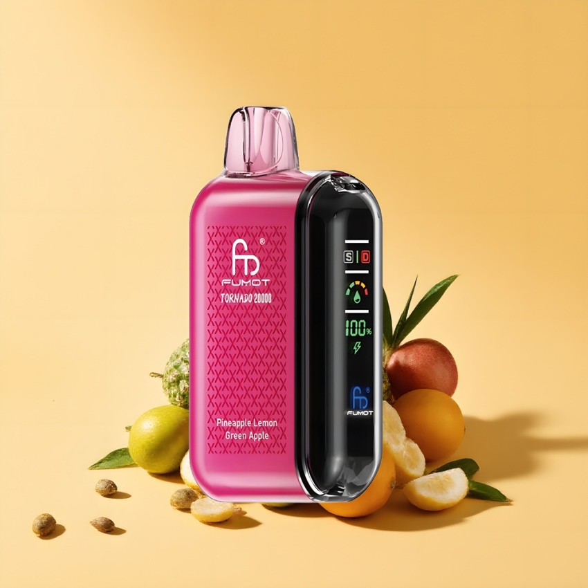 Fumot Tornado 20000 Puffs Dual Mesh magyar nagykereskedés Ananász Citrom Zöldalma