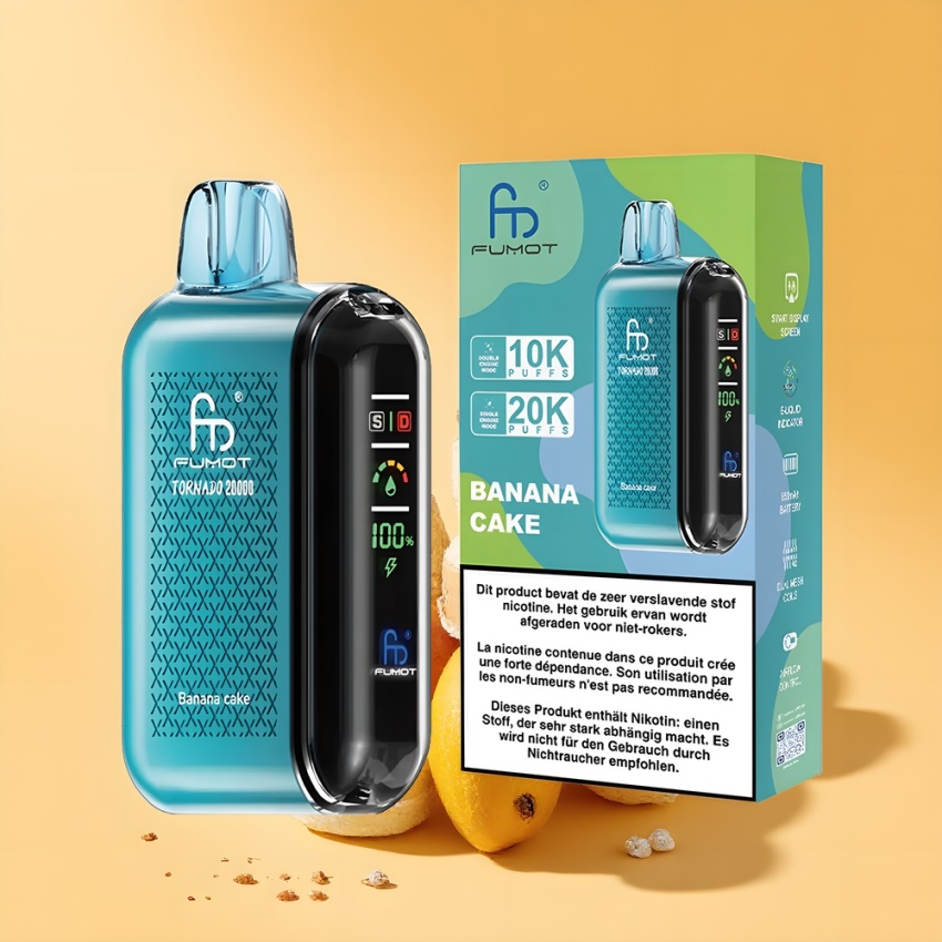 Fumot Tornado 20000 Puffs Dual Mesh magyar nagykereskedés Banán Torta