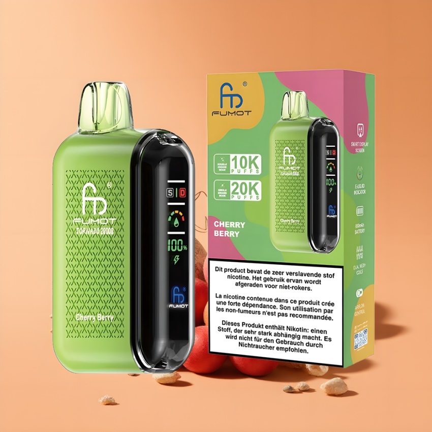 Fumot Tornado 20000 Puffs Dual Mesh magyar nagykereskedés Cseresznye-Bogyó