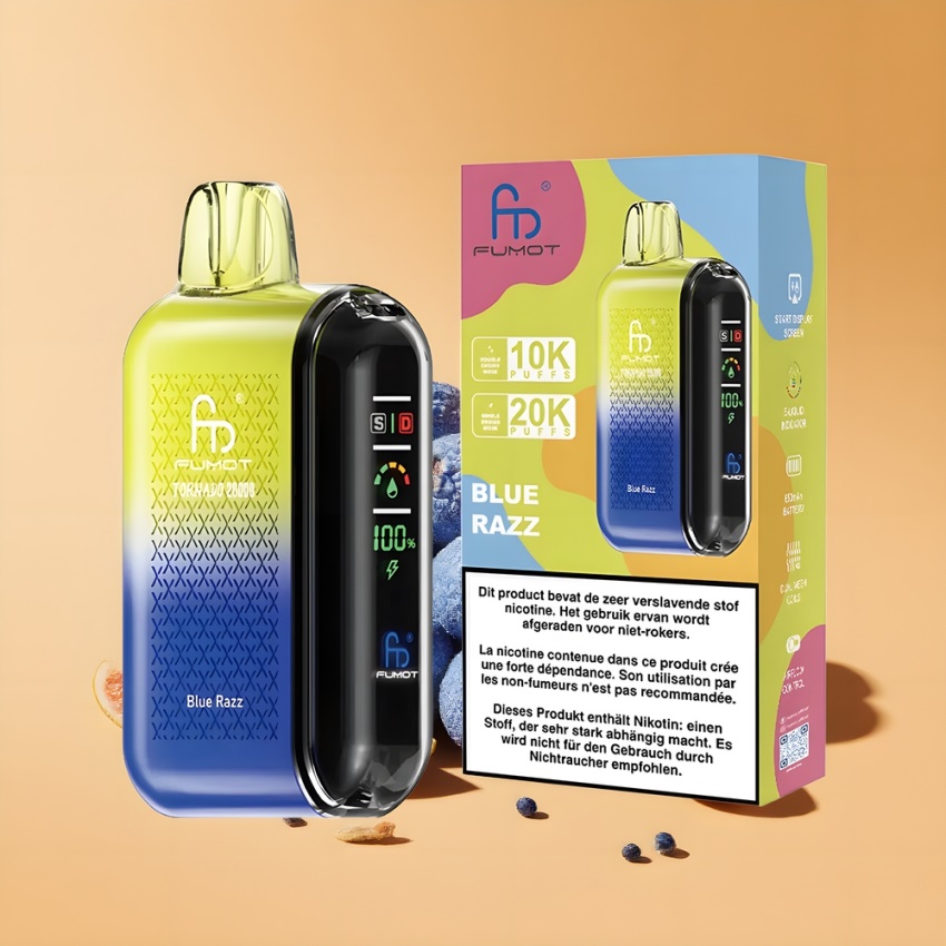 Fumot Tornado 20000 Puffs Dual Mesh magyar nagykereskedés Kék Áfonya