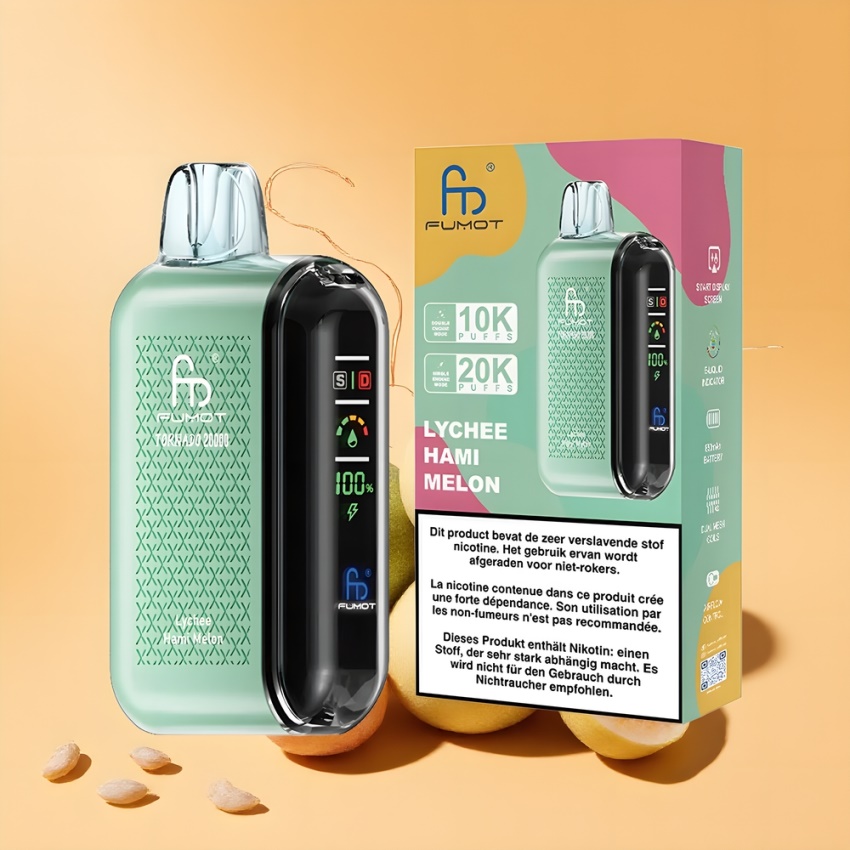 Fumot Tornado 20000 Puffs Dual Mesh magyar nagykereskedés Licsi-Hami Dinnye
