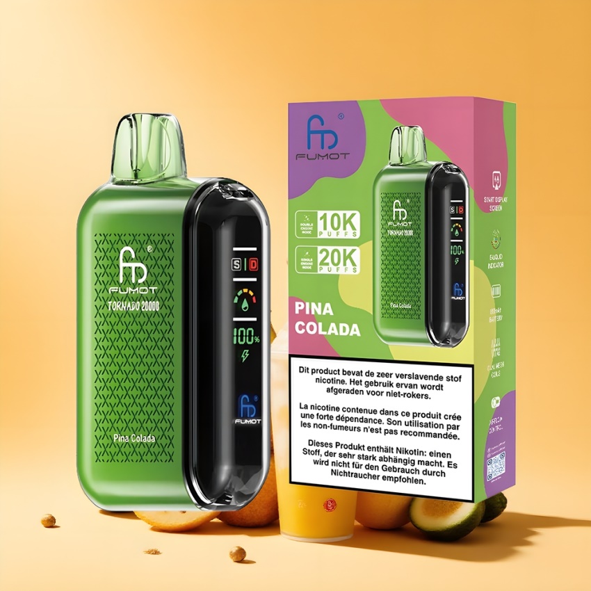 Fumot Tornado 20000 Puffs Dual Mesh magyar nagykereskedés Pina Kolada