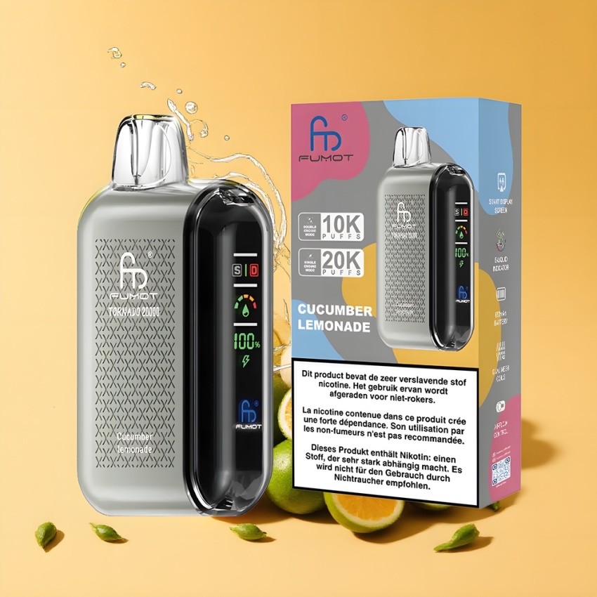 Fumot Tornado 20000 Puffs Dual Mesh magyar nagykereskedés Uborka Limonádé