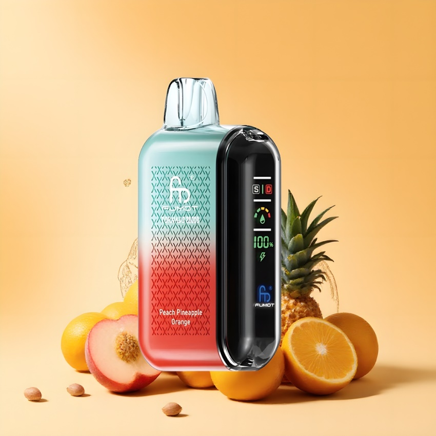Fumot Tornado 20000 Puffs Magyar Nagykereskedés Őszibarack-Ananász-Narancs Dual Mesh Coil