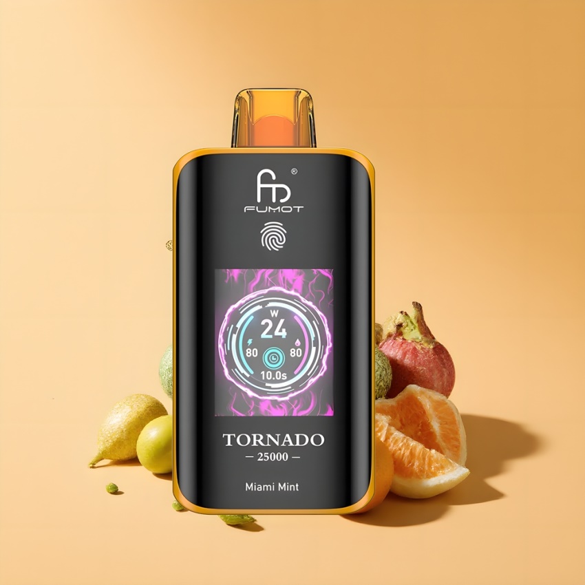 FUMOT TORNADO 25000 Puffs magyar nagykereskedés Miami Menta 20ml