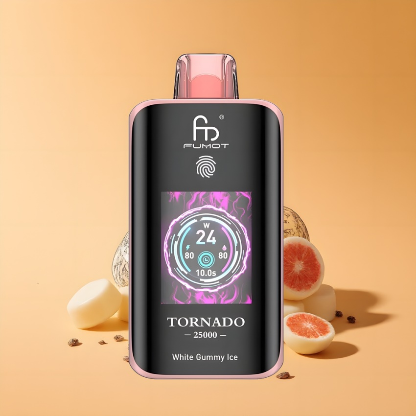 Fumot Tornado 25000 Puffs 700mAh magyar nagykereskedés Fehér Gumicukor Jég