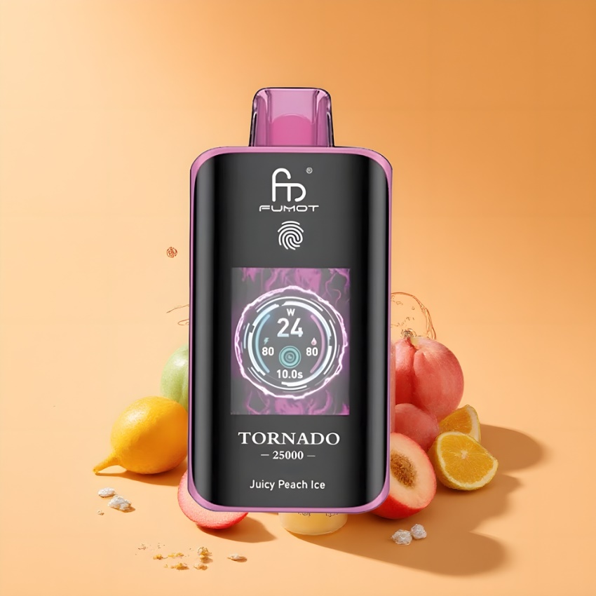 Fumot Tornado 25000 Puffs 700mAh magyar nagykereskedés Jéges Lédús Őszibarack