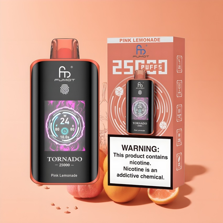 Fumot Tornado 25000 Puffs 700mAh magyar nagykereskedés Rózsaszín Limonádé
