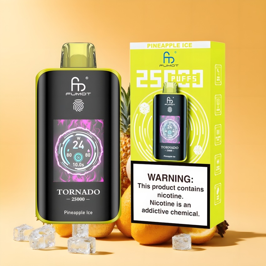 Fumot Tornado 25000 Puffs HD Képernyős Ananász Jég magyar nagykereskedés