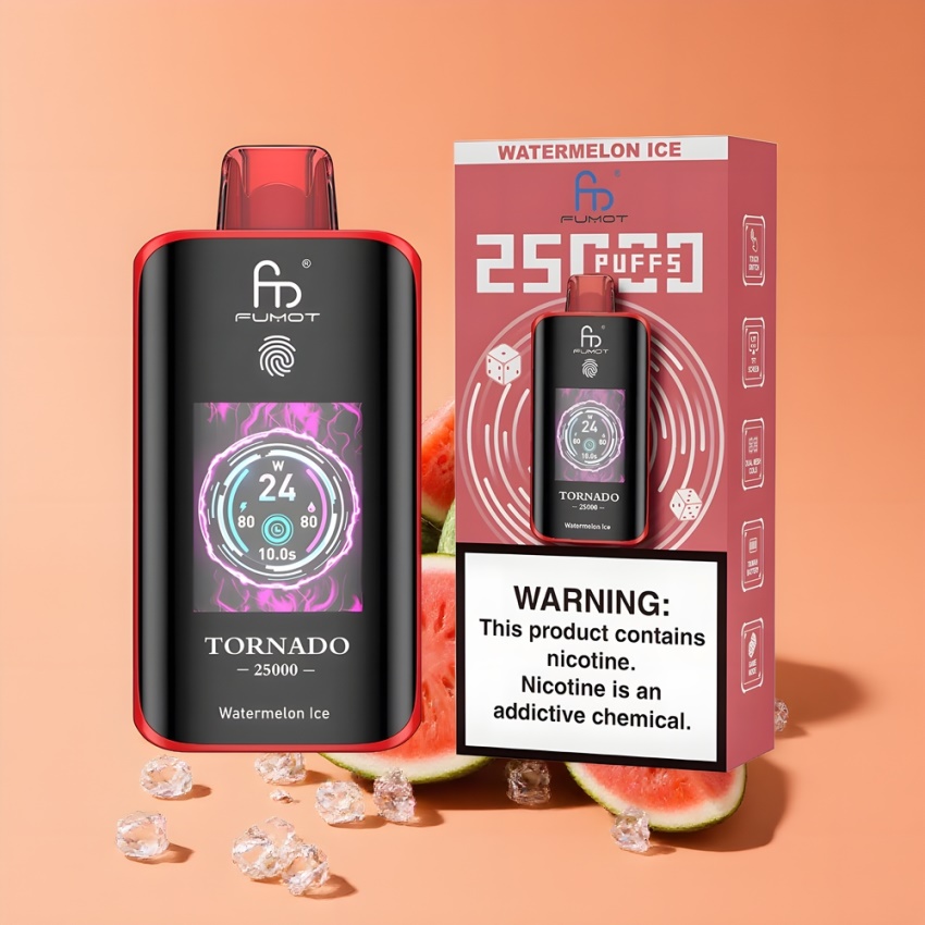 Fumot Tornado 25000 Puffs HD Képernyős Görögdinnye Jég magyar nagykereskedés