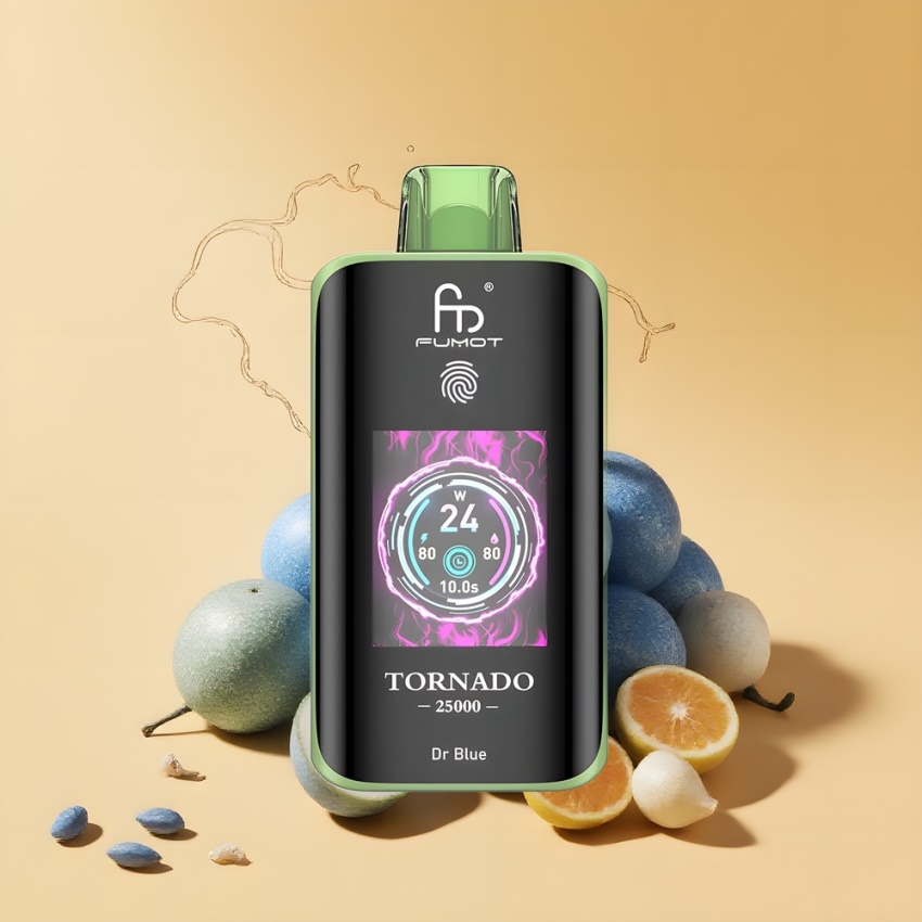 Fumot Tornado 25000 Puffs magyar nagykereskedés Kék Töltés (HD Képernyő, 700mAh)