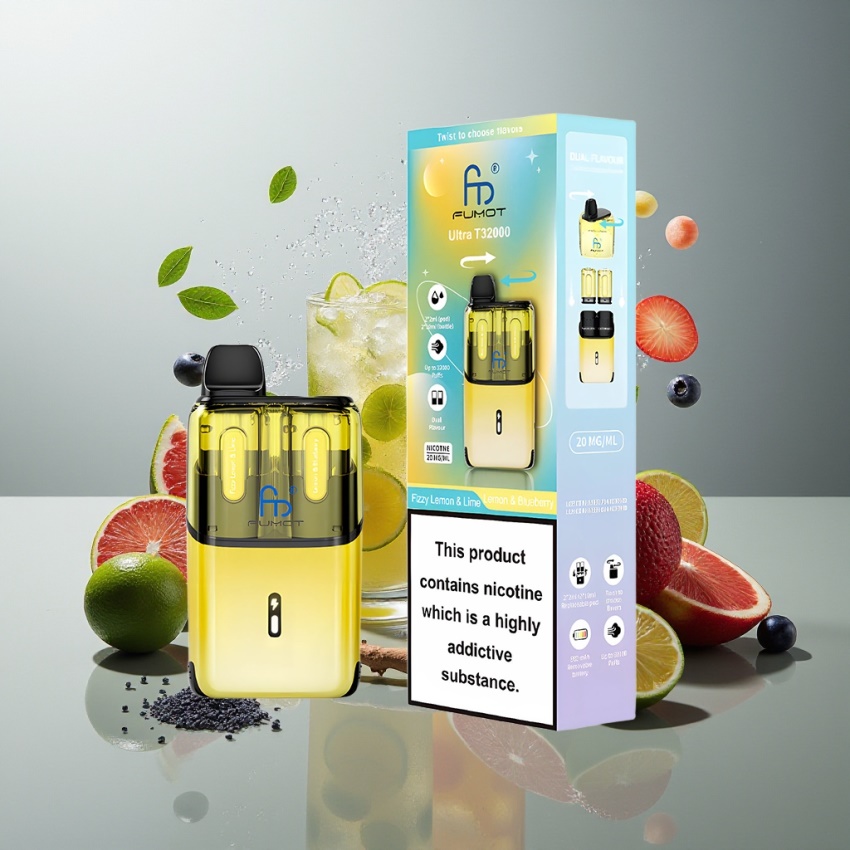 Fumot Ultra T32000 Eldobható E-Cigi – Friss Citrom & Lime – Citrom & Áfonya – magyar nagykereskedés
