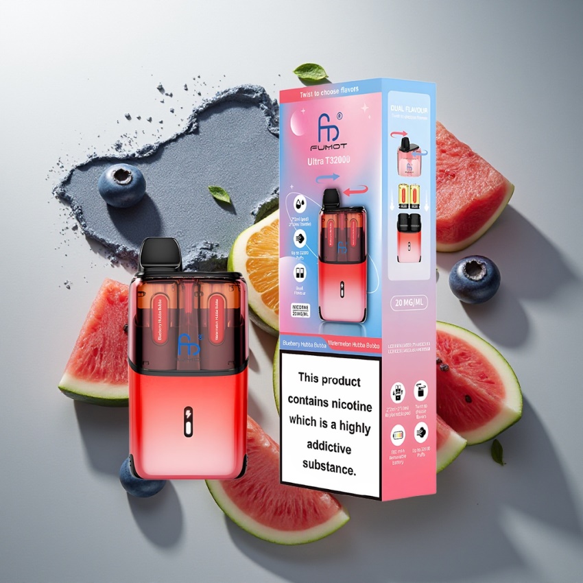 Fumot Ultra T32000 Eldobható E-Cigi – Áfonya Hubba Bubba - Görögdinnye Hubba Bubba magyar nagykereskedés
