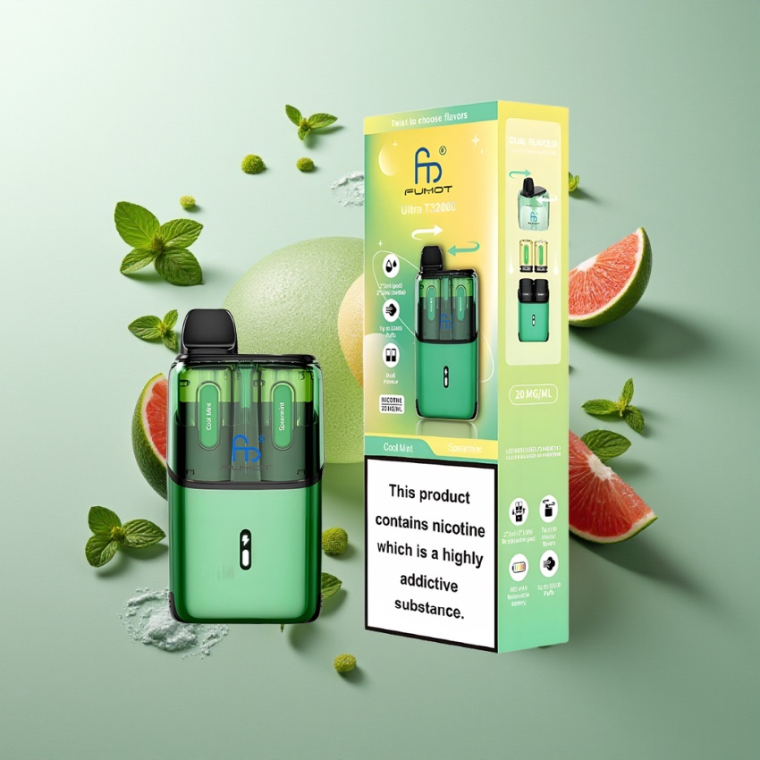 Fumot Ultra T32000 Hűvös Menta - Spicces Menta magyar nagykereskedés Type-C Gyorstöltés