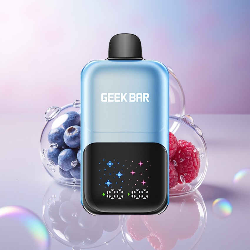 Geek Bar 2GO 20ml 50000 Puff magyar nagykereskedés Áfonya Málna Jég nagy kijelző