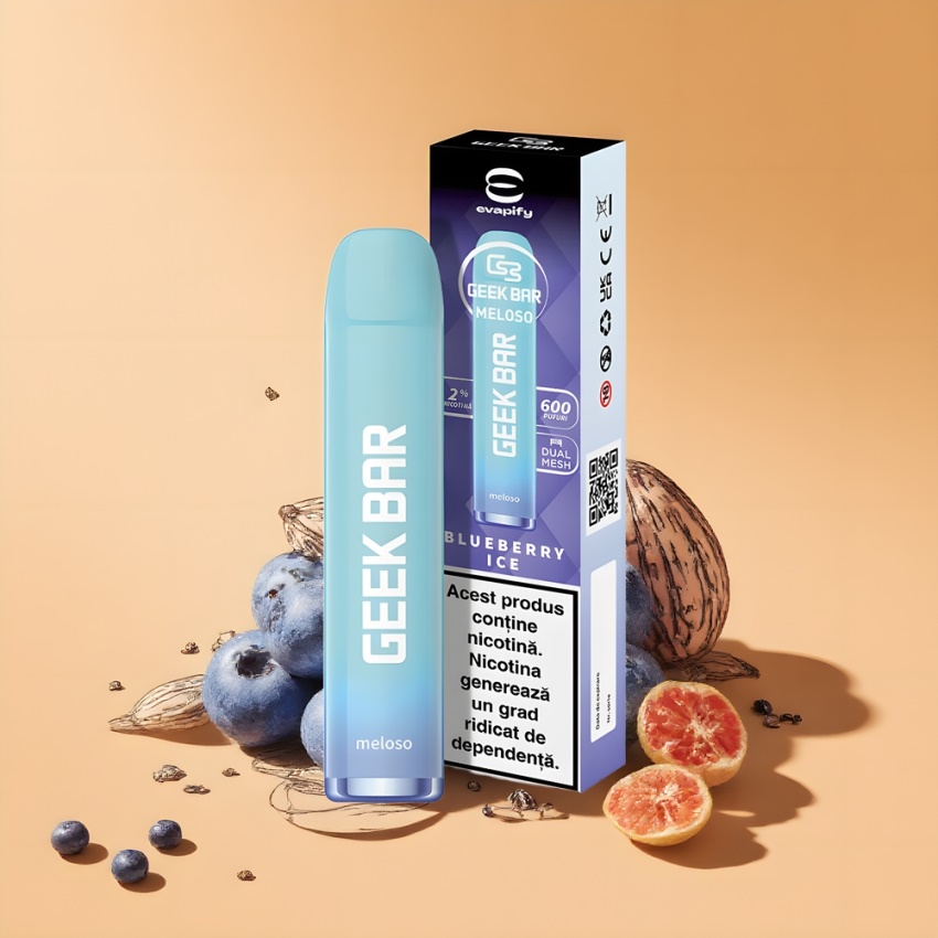 GEEK BAR Meloso 600 Puffs 20mg magyar nagykereskedés Áfonya Jég