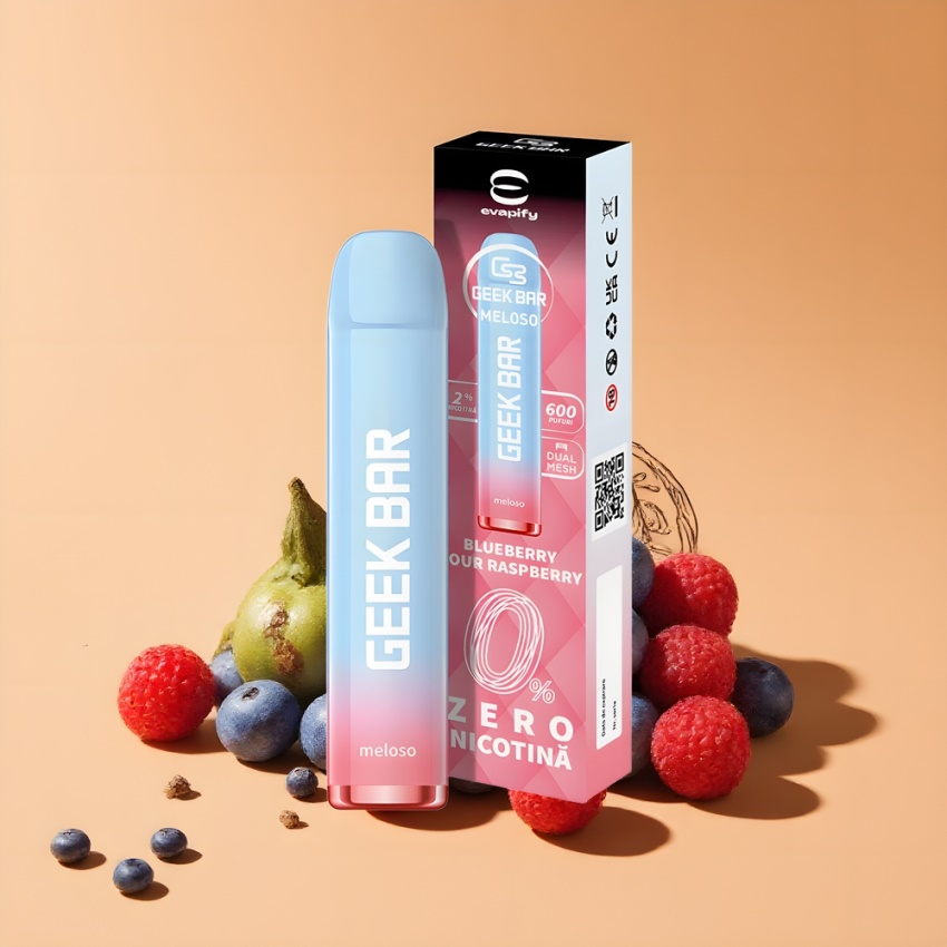GEEK BAR Meloso 600 Puffs 550mAh magyar nagykereskedés Áfonya-Savanyú Málna