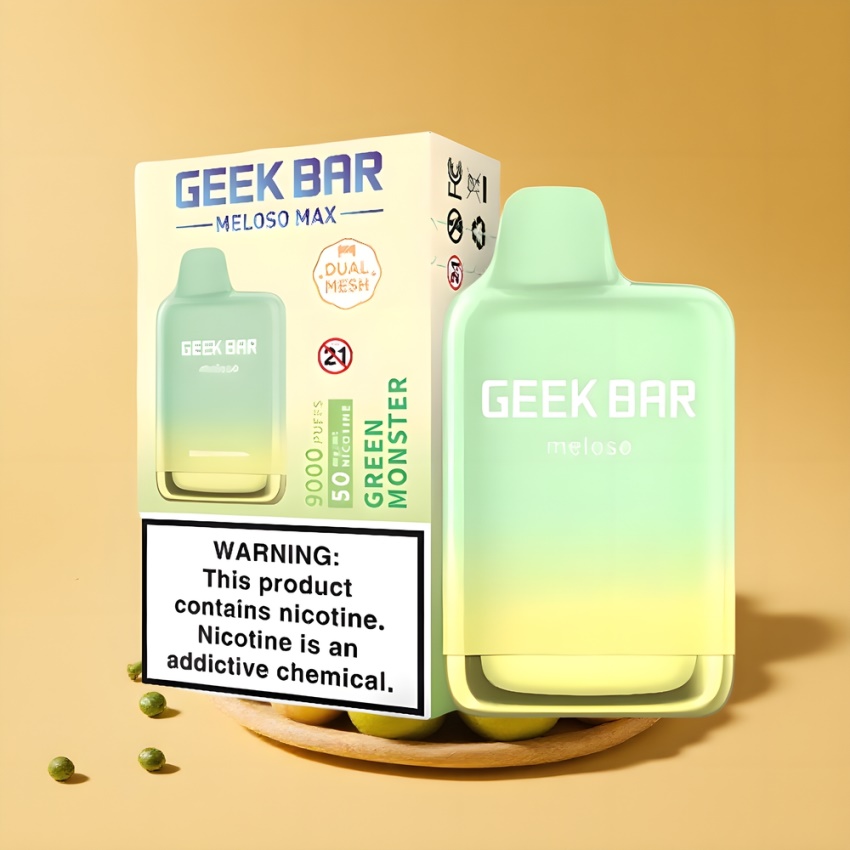 GEEK BAR Meloso Max 9000 Puffs magyar nagykereskedés Zöld Szörny USB Type-C