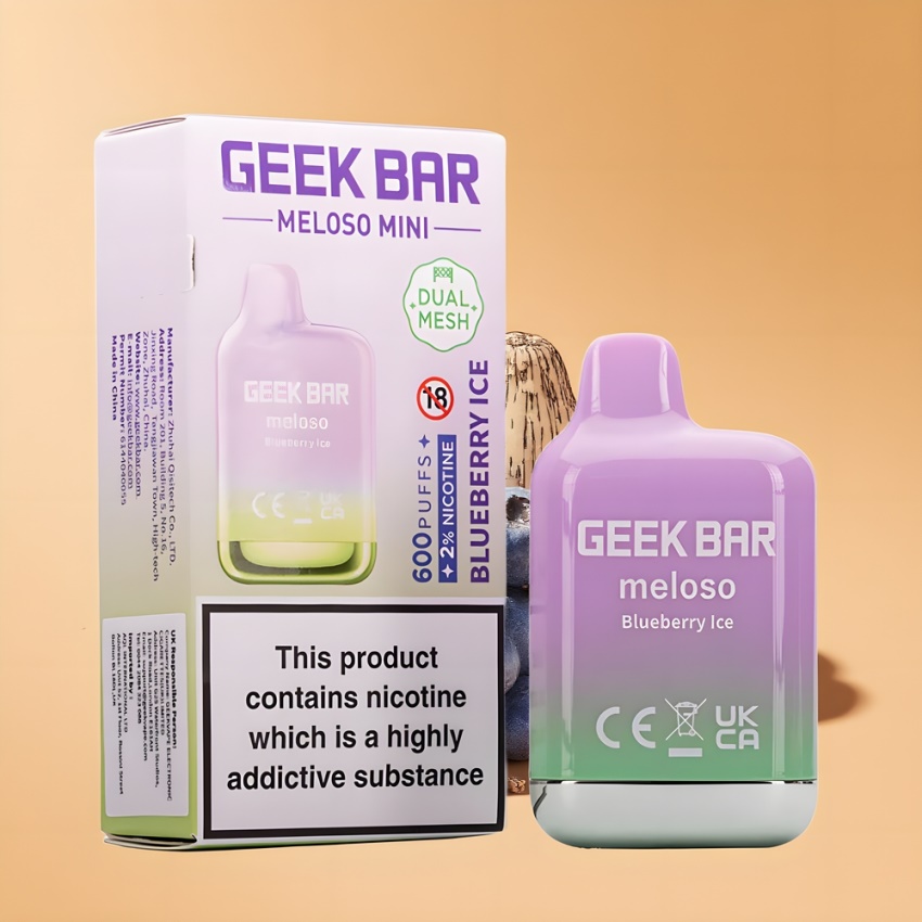 GEEK BAR Meloso Mini 600 Puffs Dual Mesh magyar nagykereskedés Áfonya Jég