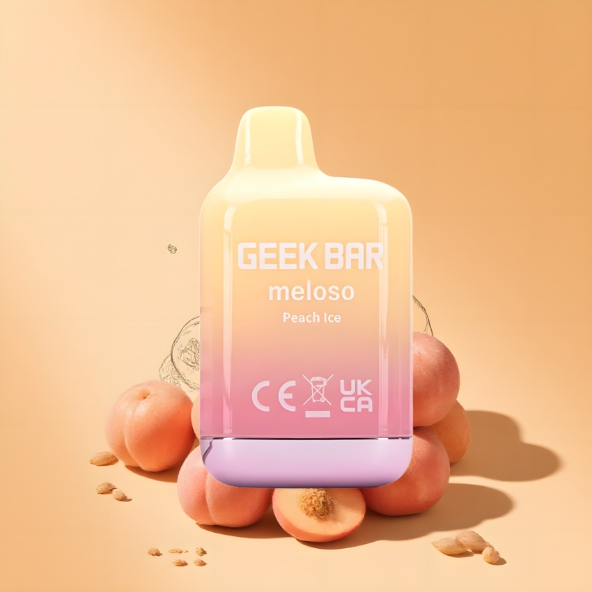 GEEK BAR Meloso Mini 600 Puffs Dual Mesh magyar nagykereskedés Őszibarack Jég