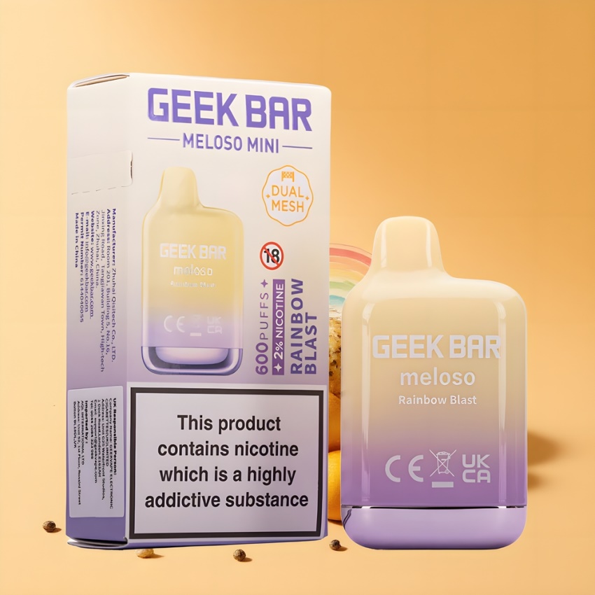 GEEK BAR Meloso Mini 600 Puffs Dupla Háló magyar nagykereskedés Szivárvány Robbanás