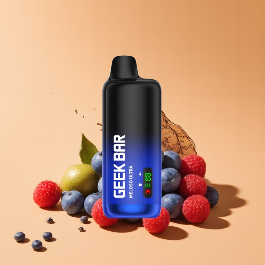 GEEK BAR Meloso Ultra 10000 Puffs Dual Mesh magyar nagykereskedés Áfonya-Savanyú Málna