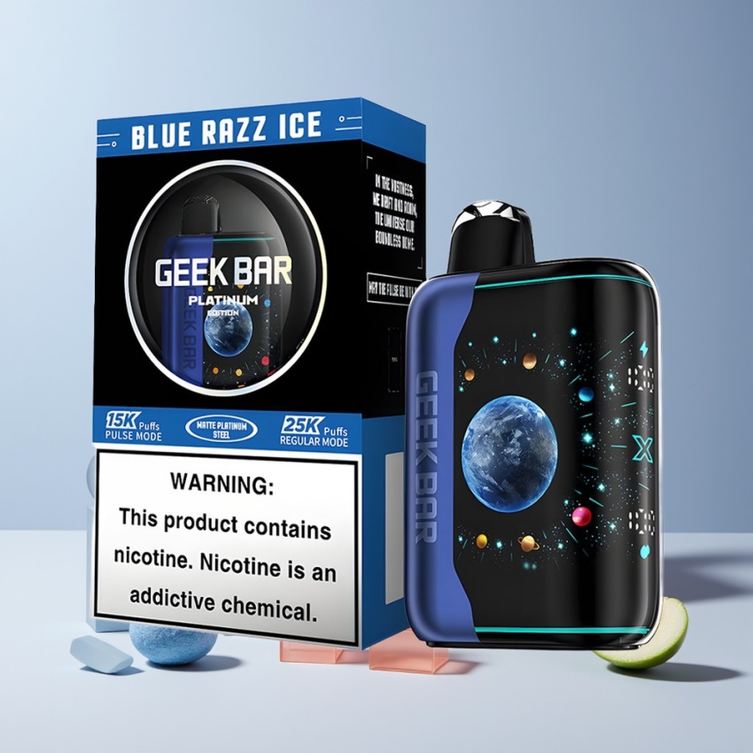 GEEK BAR Platinum 25000 magyar nagykereskedés Dinamikus Képernyős Jég Málna Kék