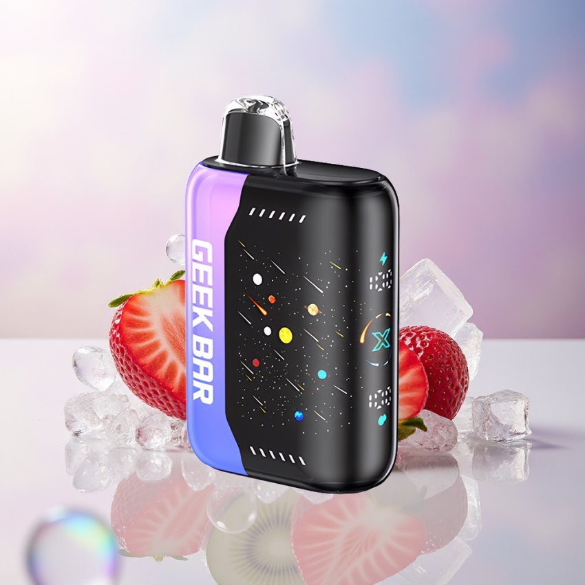 Geek Bar Pulse X 42K Puffs magyar nagykereskedés Meteor Edition Eper-Kiwi Jég 3D Ívelt Kijelző