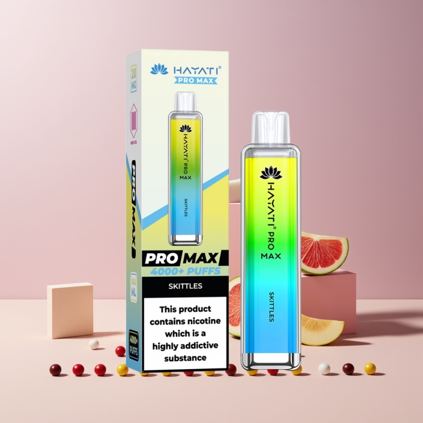 Hayati Pro Max 4000 Puff Eldobható Vape Skittles 5% Nikotin magyar nagykereskedés