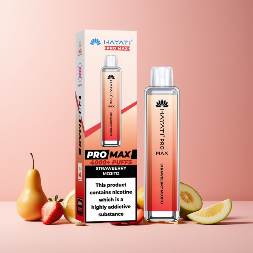 Hayati Pro Max 4000 Puffs Egszerhasználatos E-víz epre mojito 1400mAh magyar nagykereskedés