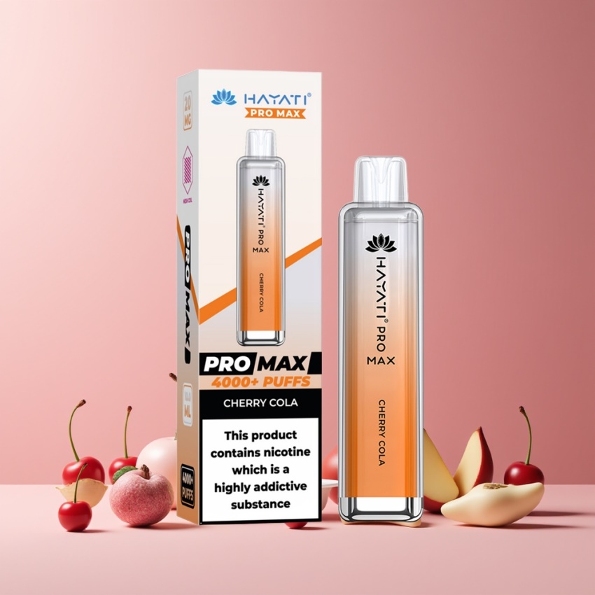 Hayati Pro Max 4000 Puffs Eldobható E-cigaretta Cseresznye Kóla, 1400mAh, magyar nagykereskedés