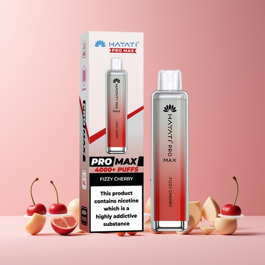 Hayati Pro Max 4000 Puffs Eldobható E-pipa Bubi Cseresznye, 5% Nikotin, magyar nagykereskedés