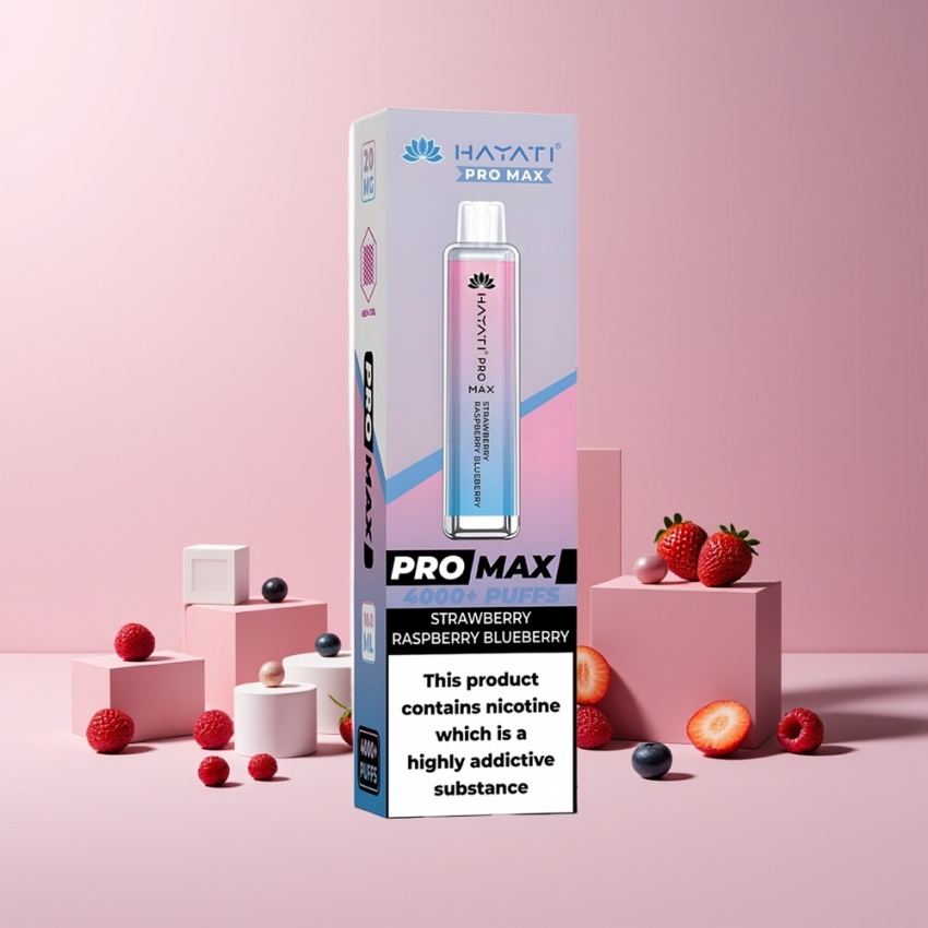 Hayati Pro Max 4000 Puffs Tölthető magyar nagykereskedés Eldobható Eper-Málna-Áfonya