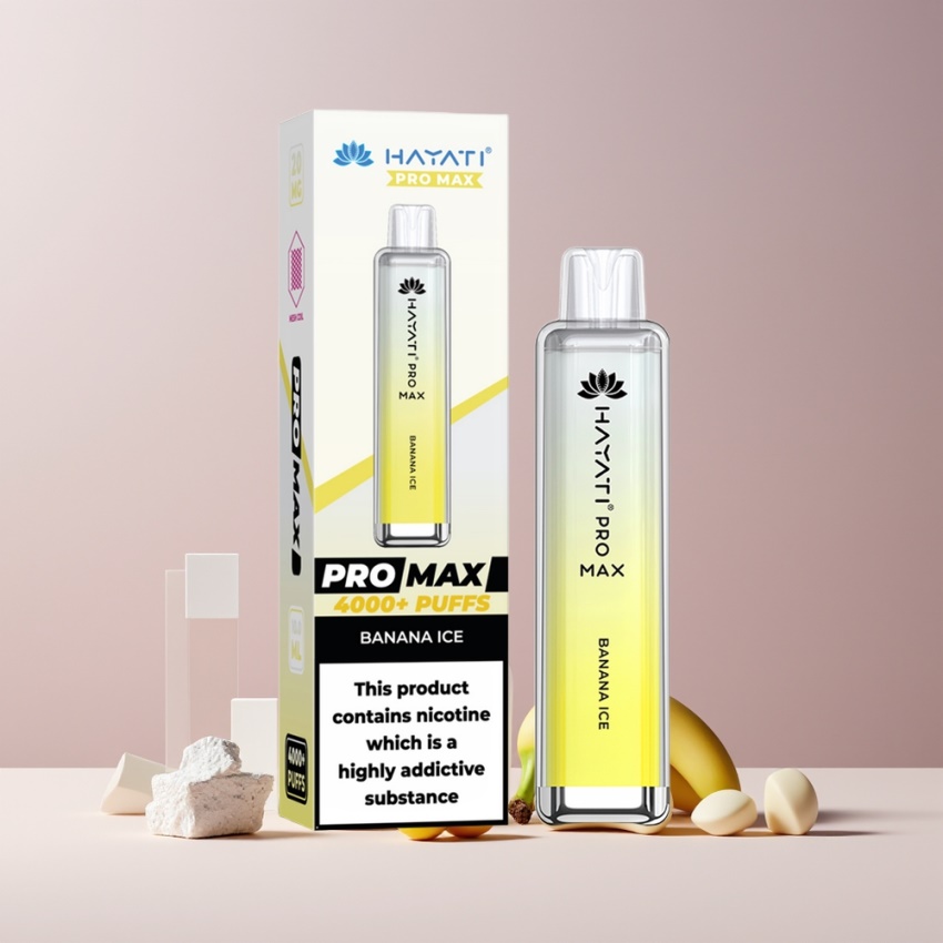 Hayati Pro Max 4000 Puffs magyar nagykereskedés 1400mAh Banán Jég