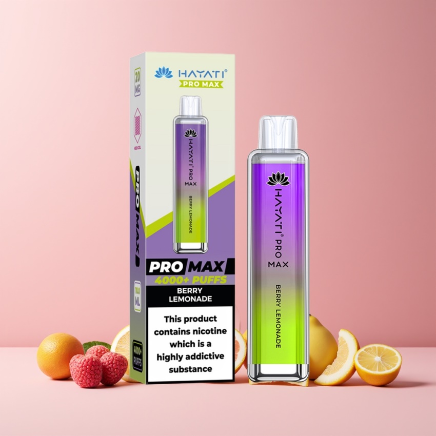 Hayati Pro Max 4000 Puffs magyar nagykereskedés 1400mAh E-liquid Egyszerhasználatos Vape Borslimonádé