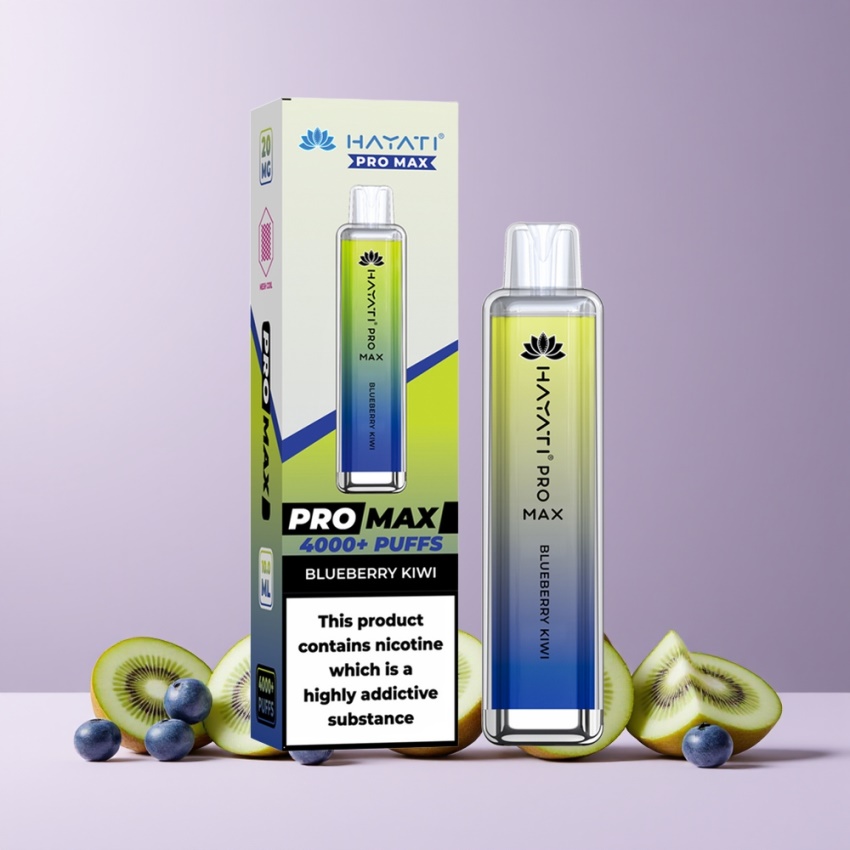 Hayati Pro Max 4000 Puffs magyar nagykereskedés 1400mAh Kékáfonya-Kiwi Eldobható E-Cigi