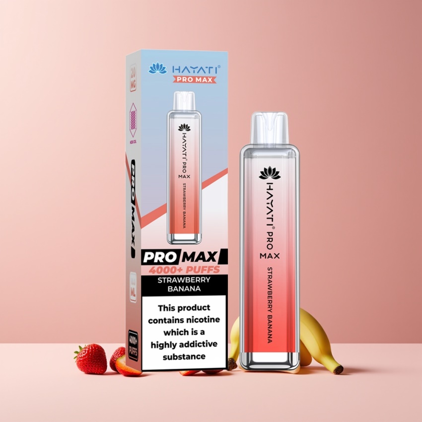 Hayati Pro Max 4000 Puffs magyar nagykereskedés Erom (5% Nikotin) Eper Banán